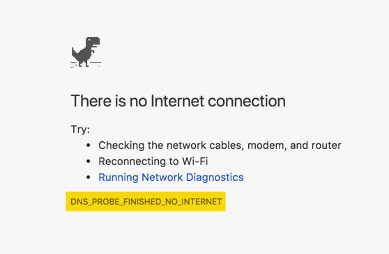Chrome 中的 DNS_Probe_Finished_No_Internet 错误