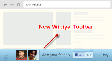 新 Wibiya 工具栏的外观