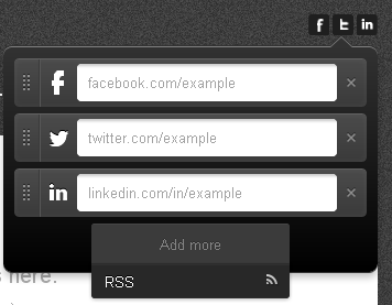 Weebly 中的部分社交元素