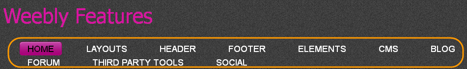 Weebly 站点中的未分组导航视图