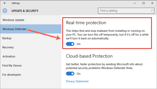 禁用 Windows Defender 实时保护