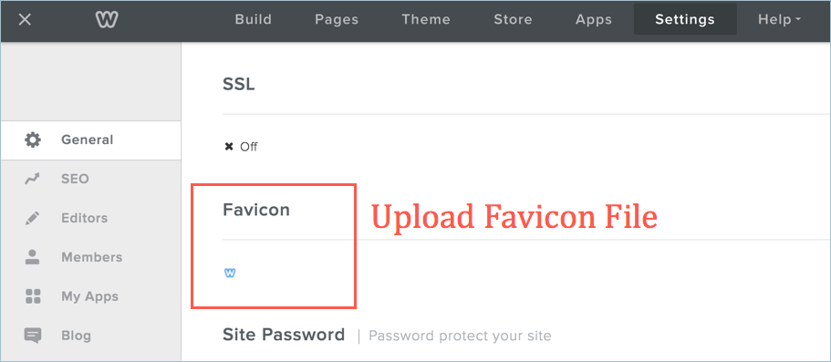 Weebly Pro 用户的 Favicon