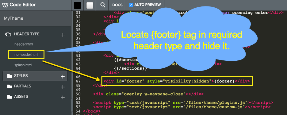 隐藏免费的 Weebly 页脚