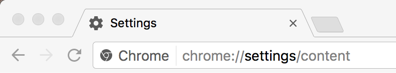 打开 Chrome 内容设置