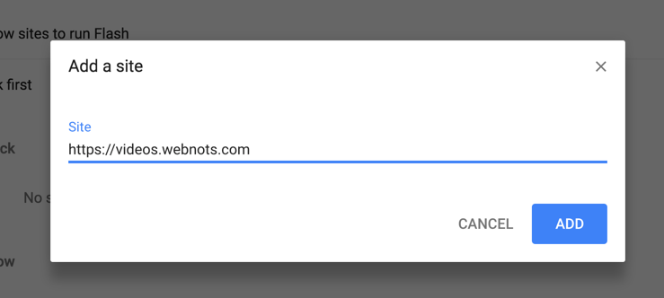允许特定站点运行 Flash