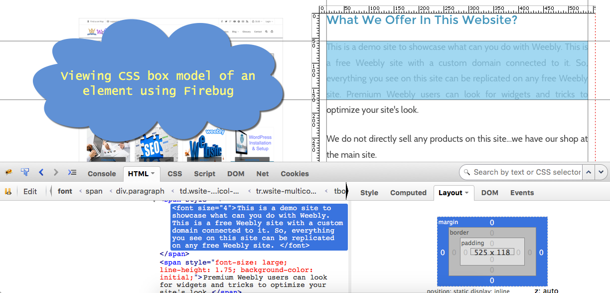 使用网格视图查看 CSS 盒子模型