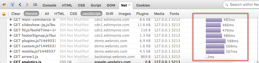 使用 Firebug 分析页面加载时间