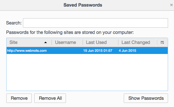 在 Firefox 中查看和删除密码