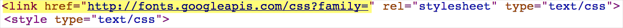 样式表链接到 Google 字体
