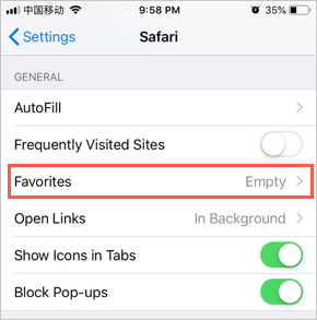 将收藏夹设置为空文件夹