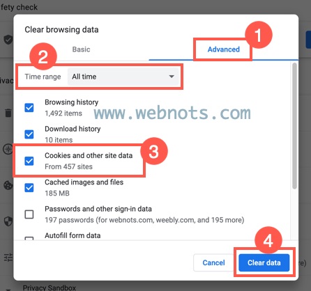 在 Chrome 中删除 Cookie