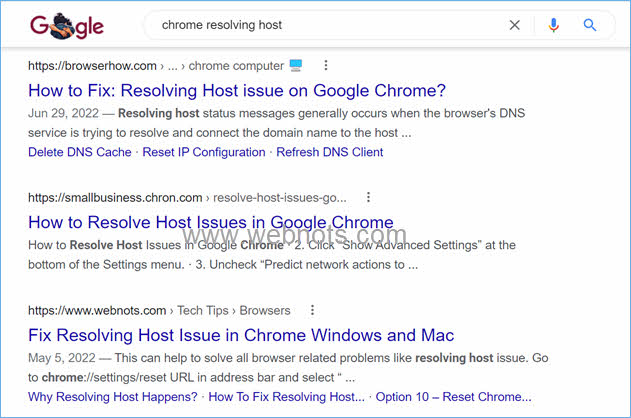Google 搜索结果中的超链接