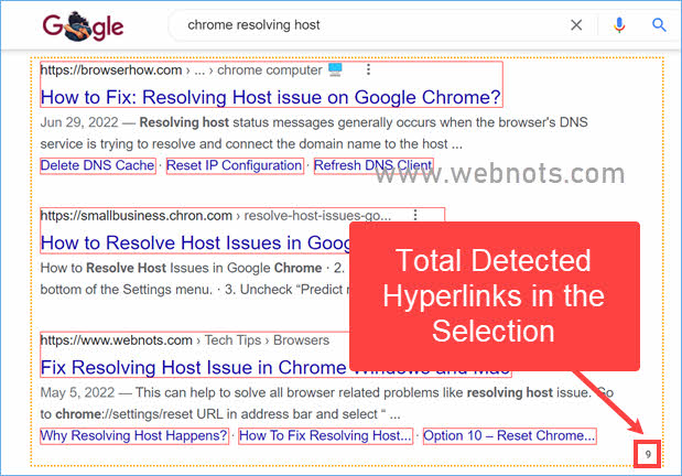 从 Google 搜索中复制多个链接