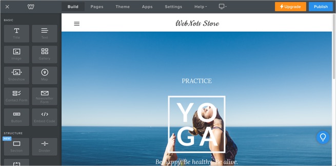 Weebly 网站编辑器