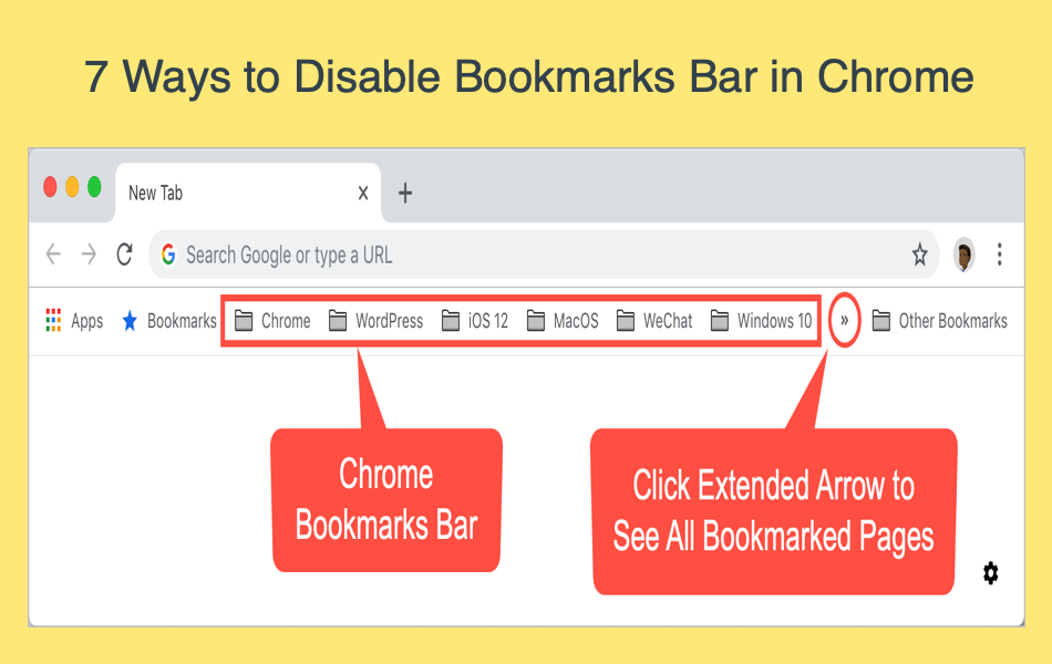 7 Ways to Disable Bookmarks Bar in Chrome