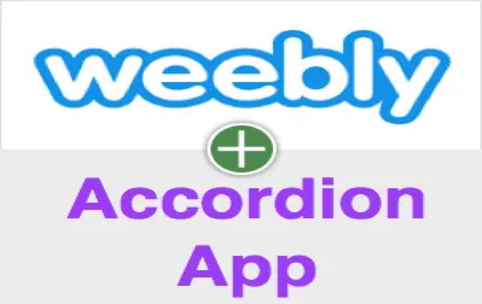 Add Accordion in Weebly with App