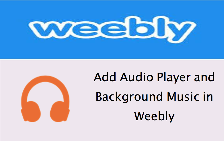 Add Audio in Weebly
