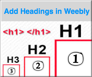 Add H1 Tag in Weebly