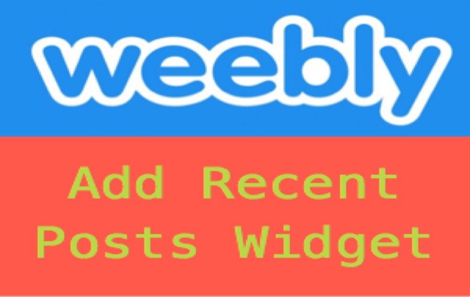 Add Recent Posts Widget in Weebly