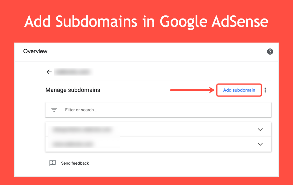 Add Subdomain in Google AdSense