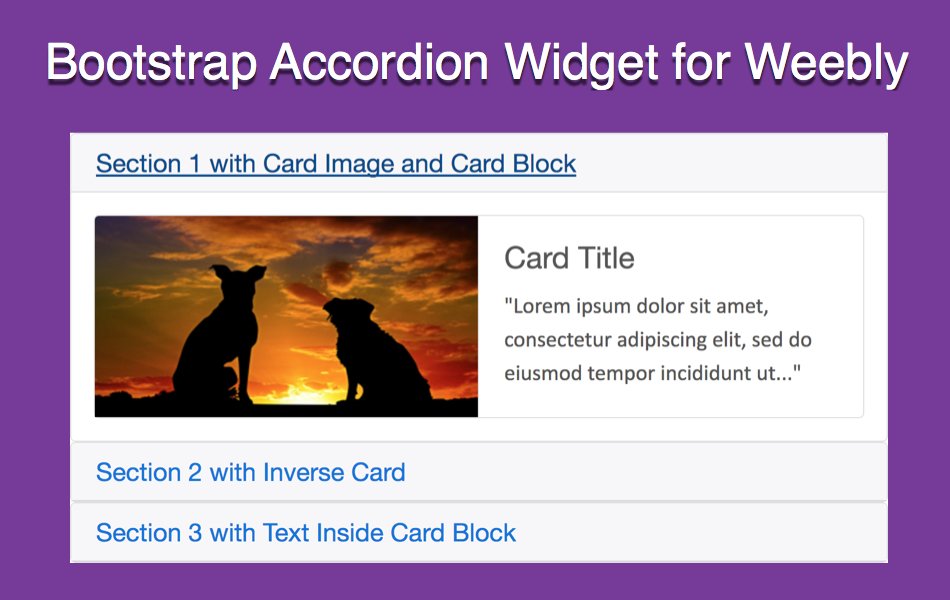 Bootstrap Accordion Widget for Weebly