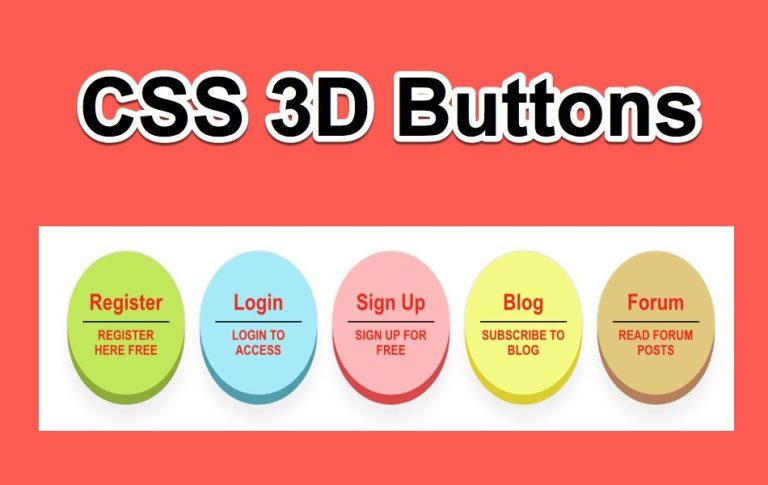 CSS 3D Buttons Showcase