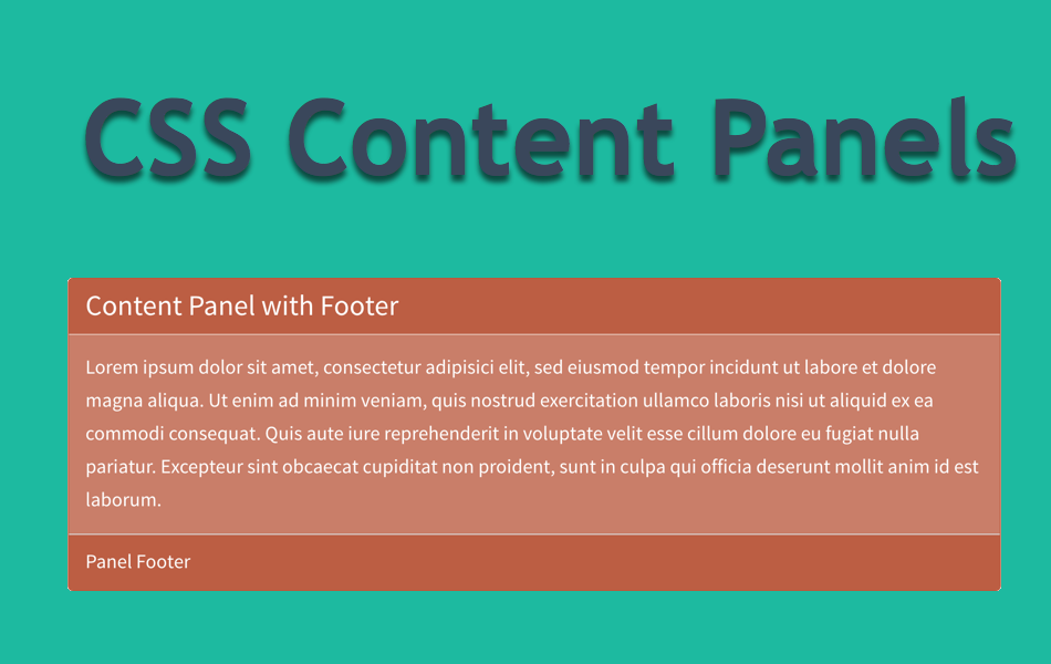 CSS Content Panel