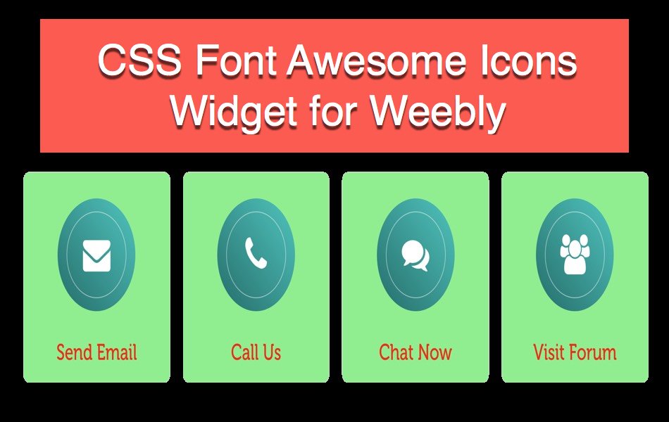 CSS Font Awesome Icons Widget for Weebly