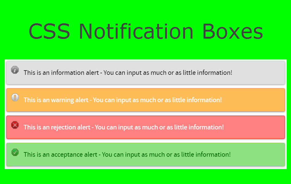 CSS Notification