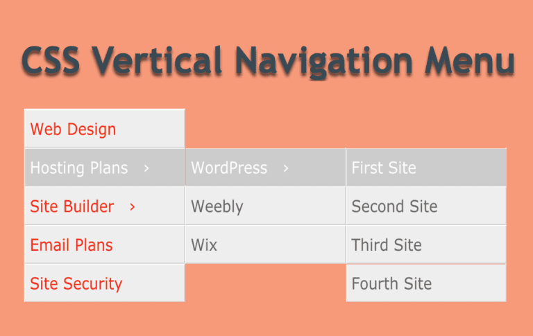CSS Vertical Navigation Menu