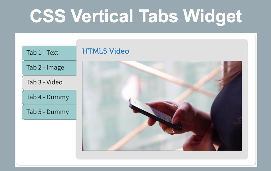 CSS Vertical Tabs Widget