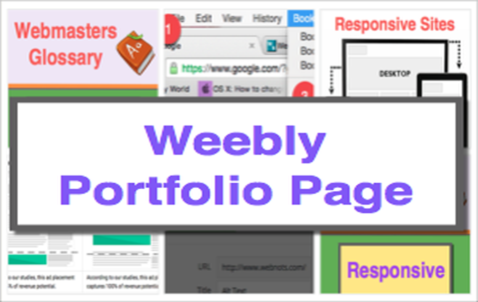 Create Portfolio Website in Weebly