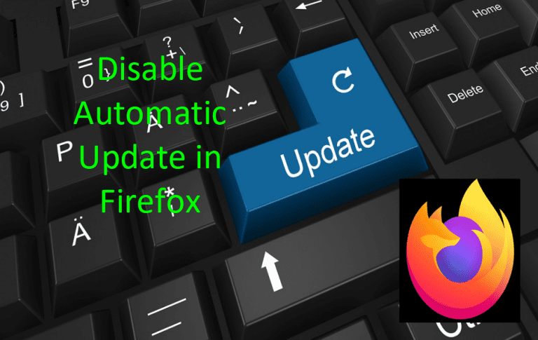 Disable Automatic Update in Firefox