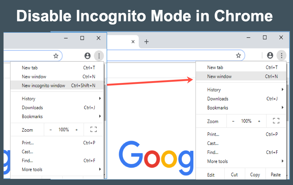 Disable Incognito Mode in Chrome