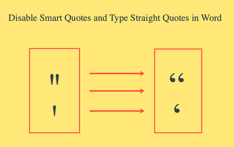 Disable Smart Quotes and Type Straight Quotes in Word