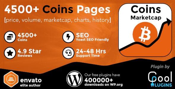 Download Coins MarketCap WordPress Cryptocurrency Plugin