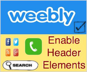 Enable Weebly Header Elements