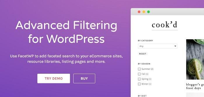 FacetWP – Advanced Filtering Plugin For WordPress