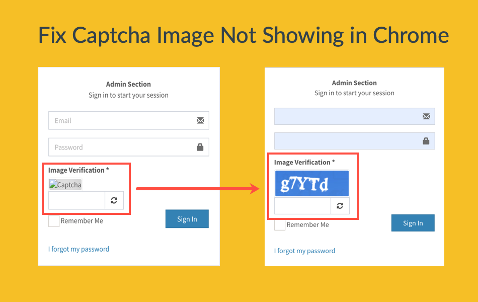 Fix Captcha Image Not Showing in Chrome