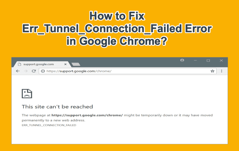 修复Google Chrome中的隧道连接失败错误