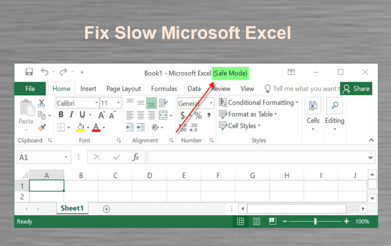 Fix Microsoft Excel Slow