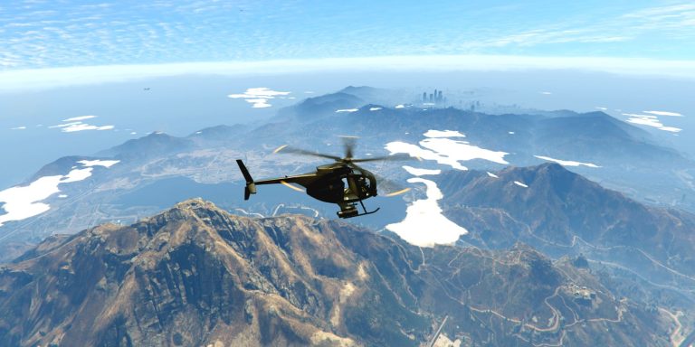 GTA V open world viewed from the air 1