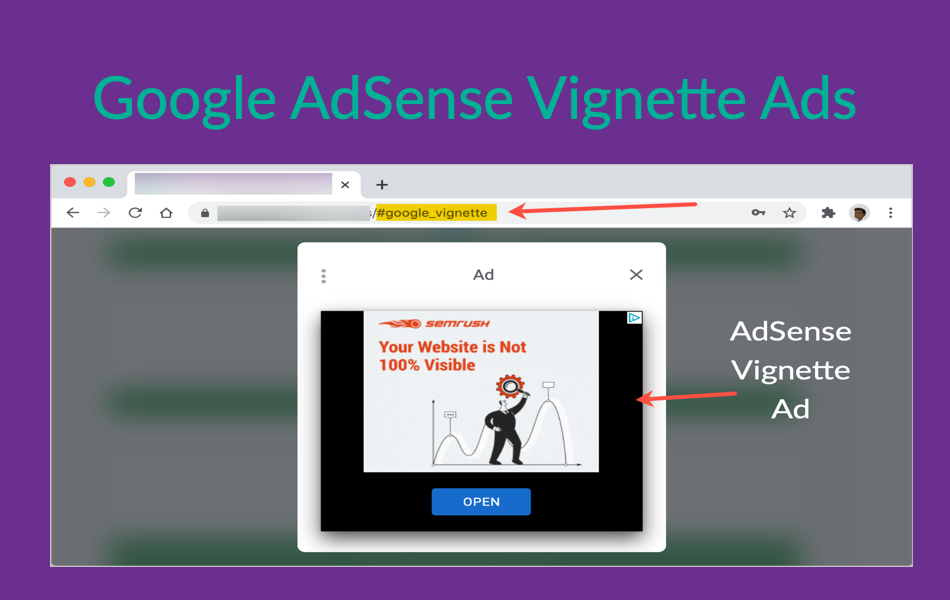 Google AdSense Vignette Ads