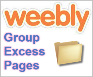 Group Excess Pages in Weebly