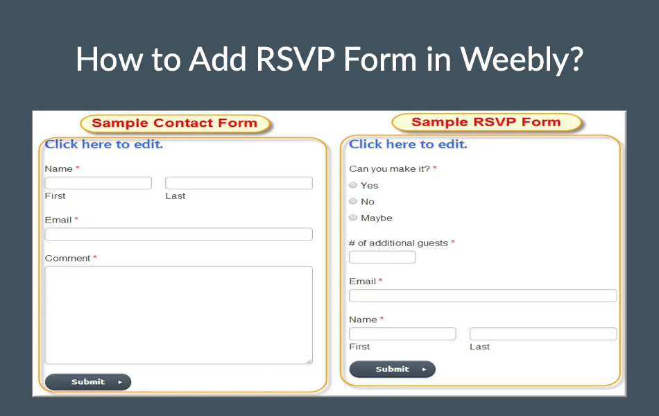 How to Add RSVP Form in Weebly