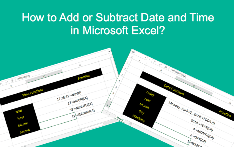 How to Add or Subtract Date and Time in Microsoft Excel