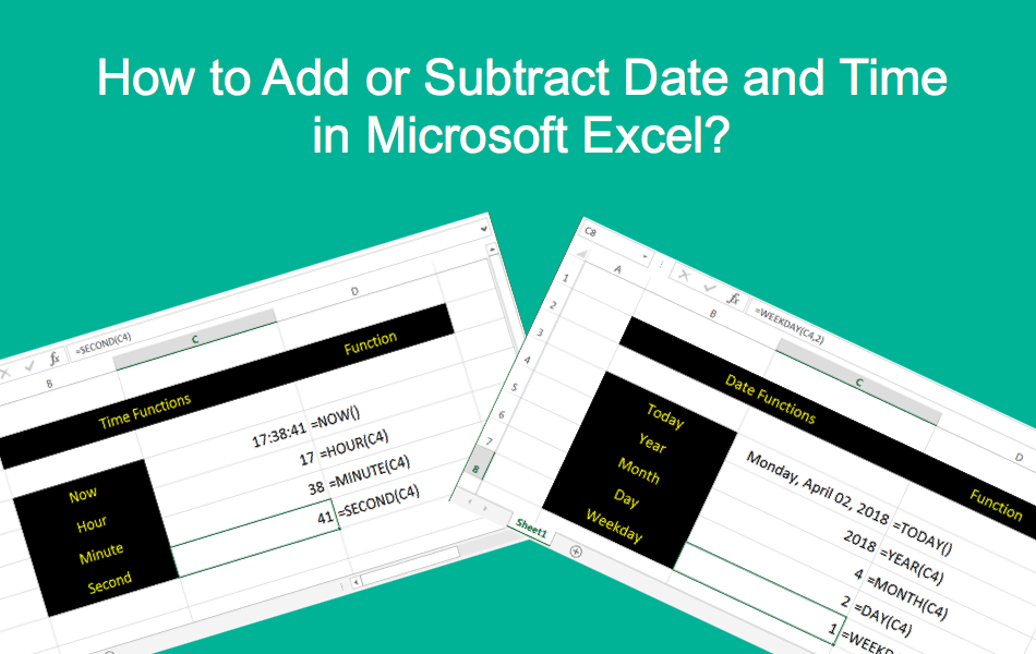 如何在Microsoft Excel中添加减去日期和时间
