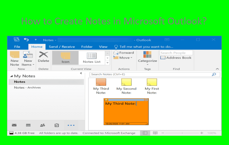 How to Create Notes in Microsoft Outlook