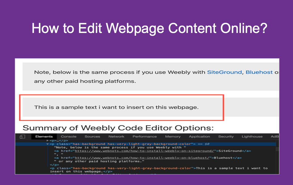 How to Edit Webpage Content Online