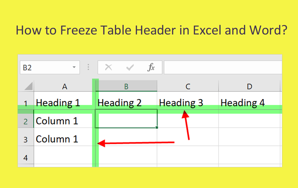 How to Freeze Table Header in Excel and Word
